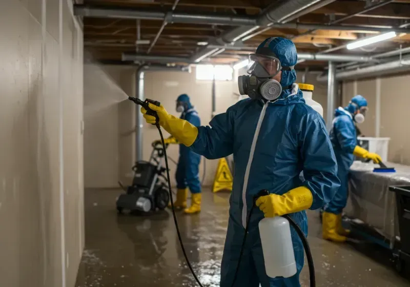 Basement Sanitization and Antimicrobial Treatment process in Chesterfield, IN