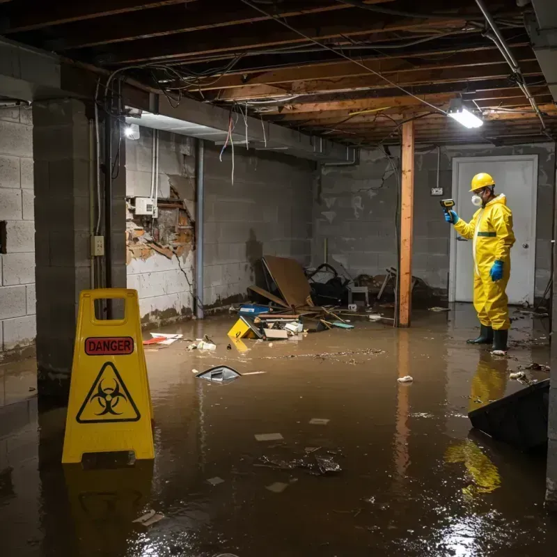 Flooded Basement Electrical Hazard in Chesterfield, IN Property